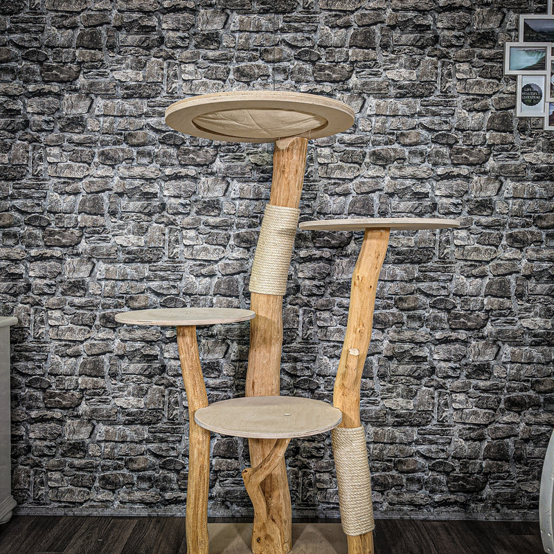 Naturkratzbaum 2352 Kratzbaum Natur Holz Design 145 cm hoch