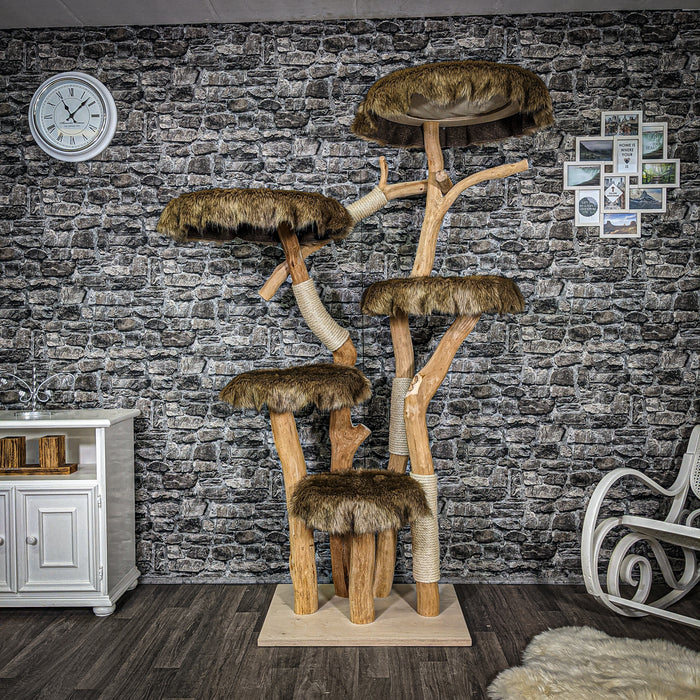 Naturkratzbaum 2354 Kratzbaum Natur Holz Design 195 cm hoch