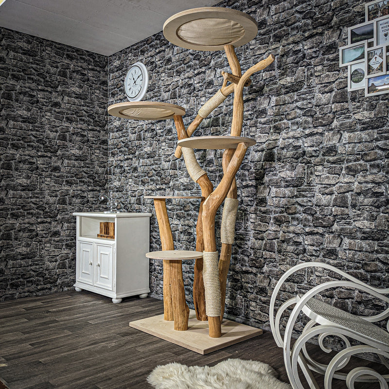 Naturkratzbaum 2354 Kratzbaum Natur Holz Design 195 cm hoch