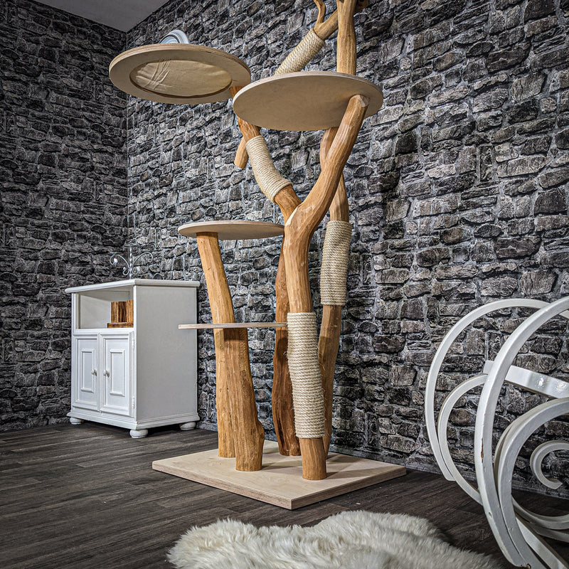 Naturkratzbaum 2354 Kratzbaum Natur Holz Design 195 cm hoch