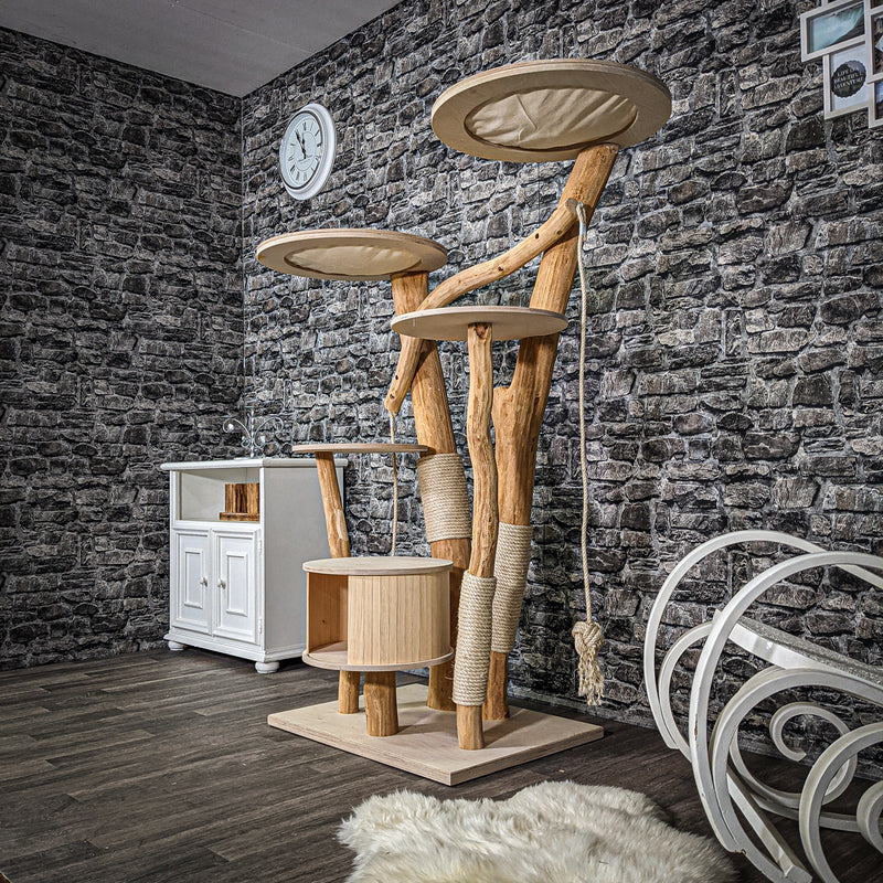 Naturkratzbaum 2358 Kratzbaum Natur Holz Design 160 cm hoch