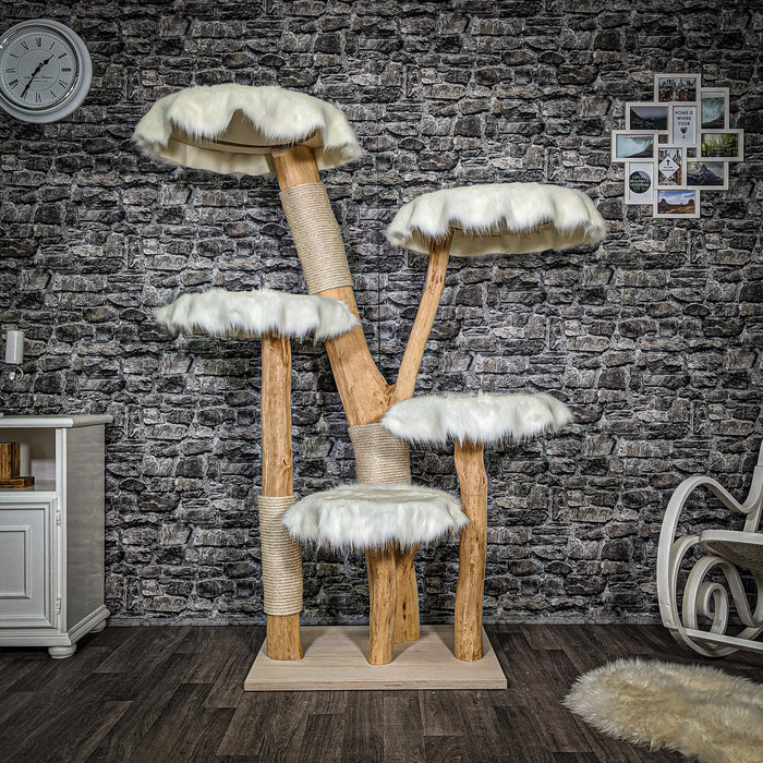 Naturkratzbaum 2375 Kratzbaum Natur Holz Design 173 cm hoch