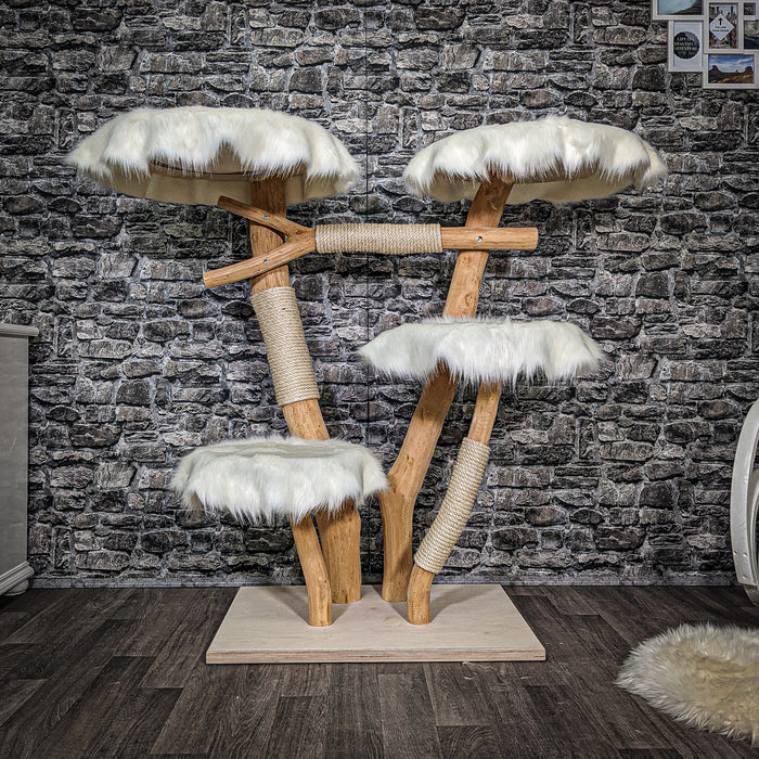 Naturkratzbaum 2376 Kratzbaum Natur Holz Design 120 cm hoch