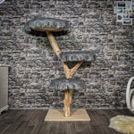 - RESERVIERT + ÄNDERUNGEN - Naturkratzbaum 2384 Kratzbaum Natur Holz Design 135 cm hoch