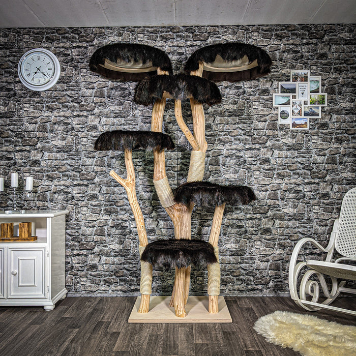 Naturkratzbaum 2388 Kratzbaum Natur Holz Design 205 cm hoch