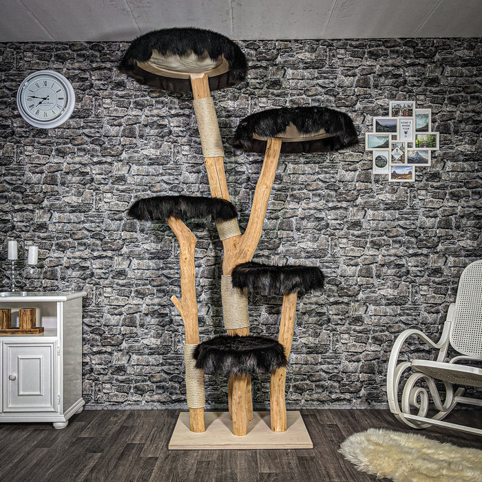 Naturkratzbaum 2391 Kratzbaum Natur Holz Design 215 cm hoch