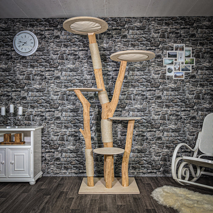 Naturkratzbaum 2391 Kratzbaum Natur Holz Design 215 cm hoch