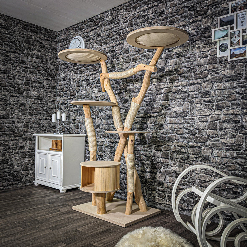Naturkratzbaum 2393 Kratzbaum Natur Holz Design 174 cm hoch