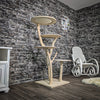 Naturkratzbaum 2408 Kratzbaum Natur Holz Design 145 cm hoch