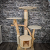 Naturkratzbaum 2412 Kratzbaum Natur Holz Design 146 cm hoch