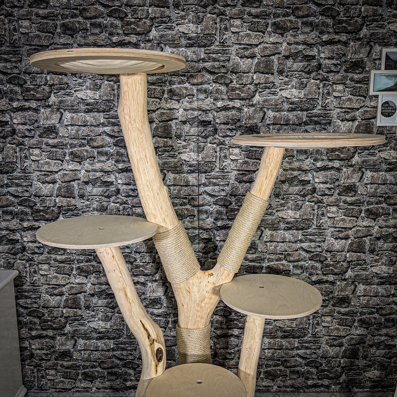 Naturkratzbaum 2414 Kratzbaum Natur Holz Design 183 cm hoch