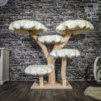 Naturkratzbaum 2417 Kratzbaum Natur Holz Design 118 cm hoch