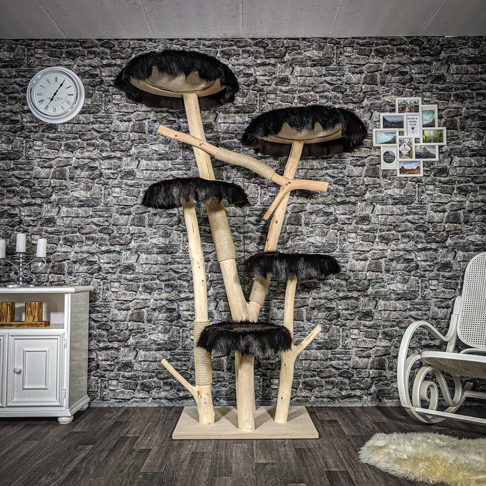 Naturkratzbaum 2421 Kratzbaum Natur Holz Design 200 cm hoch