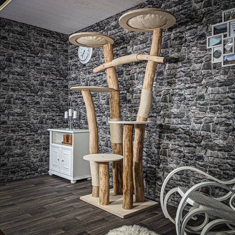 Naturkratzbaum 2424 Kratzbaum Natur Holz Design 200 cm hoch