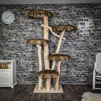 RESERVIERT- ÄNDERUNGEN - SPEDITION - DK - Naturkratzbaum 2719 Kratzbaum Natur Holz Design 206 cm hoch Katzenbaum