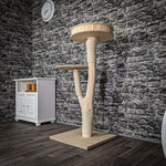Naturkratzbaum 129 cm hoch Kratzbaum Natur Holz Design 2721 Katzenbaum