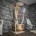 RESERVIERT Naturkratzbaum 193 cm hoch Kratzbaum Natur Holz Design 2725 Katzenbaum
