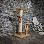 Naturkratzbaum 122 cm hoch Kratzbaum Natur Holz Design 2726 Katzenbaum