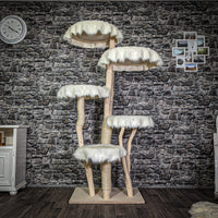 RESERVIERT Naturkratzbaum 191 cm hoch Kratzbaum Natur Holz Design 2727 Katzenbaum