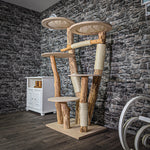 Naturkratzbaum 170 cm hoch Kratzbaum Natur Holz Design 2734 Katzenbaum