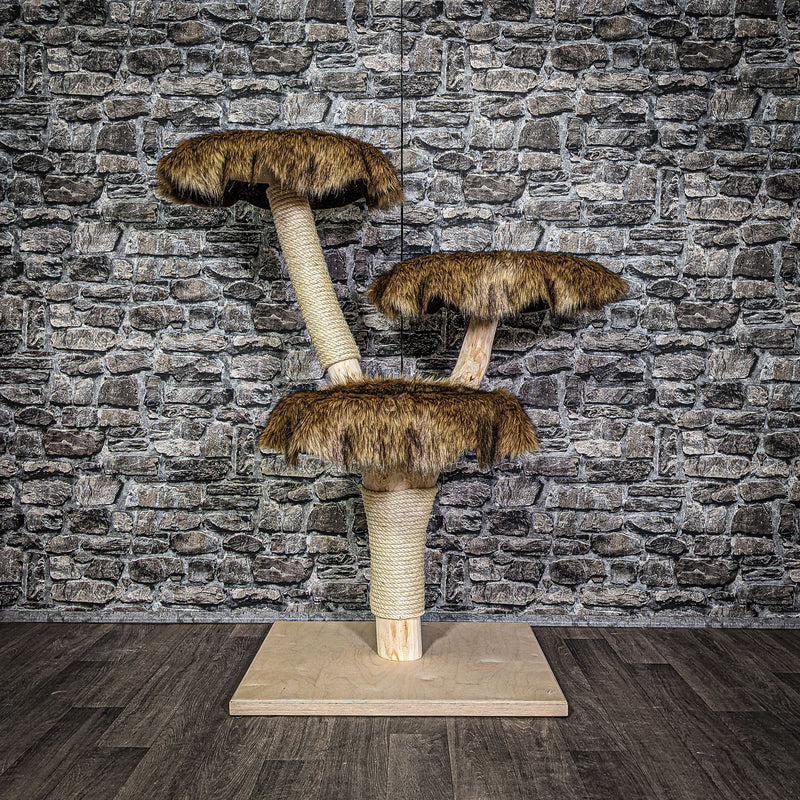 Naturkratzbaum 109 cm hoch Kratzbaum Natur Holz Design 2738 Katzenbaum