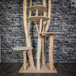 Naturkratzbaum 230 cm hoch Kratzbaum Natur Holz Design 2741 Katzenbaum
