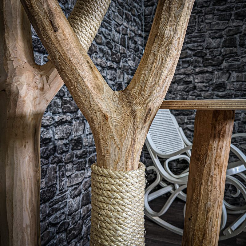 Naturkratzbaum 230 cm hoch Kratzbaum Natur Holz Design 2741 Katzenbaum