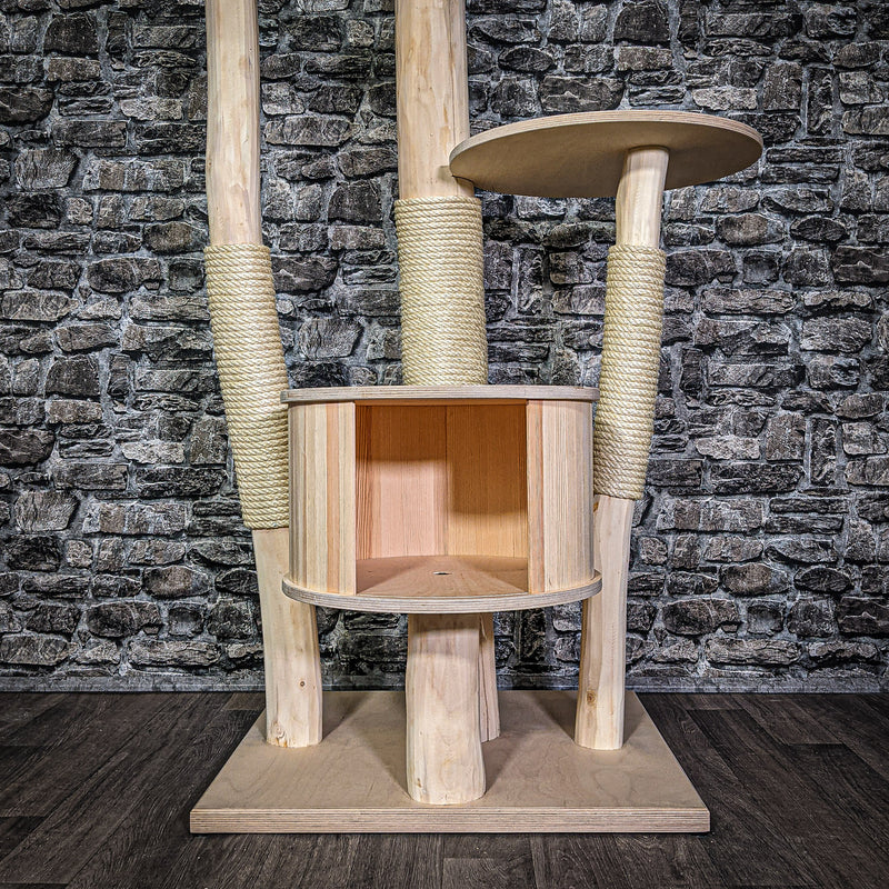 Naturkratzbaum 157 cm hoch Kratzbaum Natur Holz Design 2742 Katzenbaum