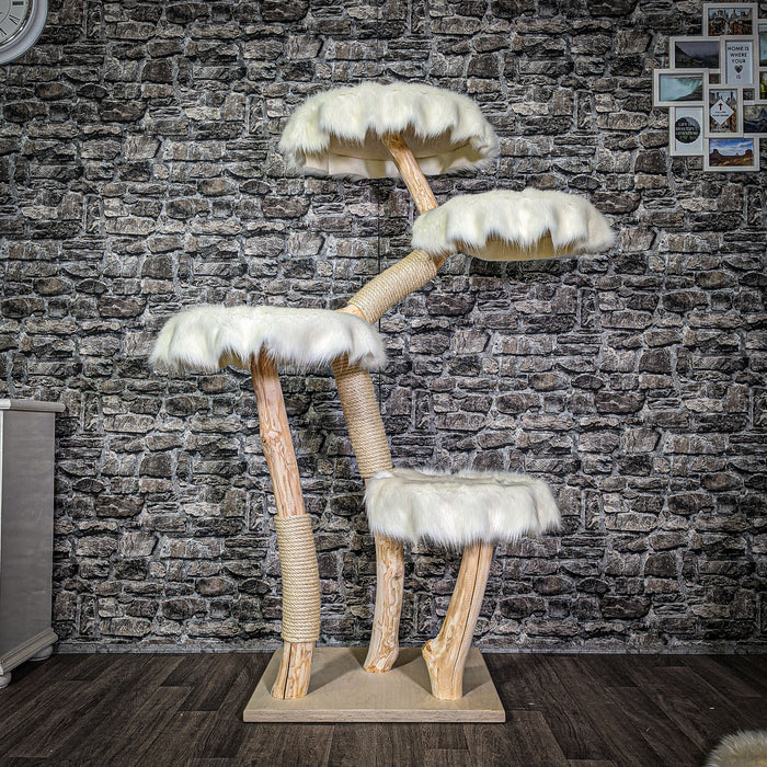 Naturkratzbaum 155 cm hoch Kratzbaum Natur Holz Design 2753 Katzenbaum