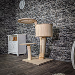 Naturkratzbaum 115 cm hoch Kratzbaum Natur Holz Design 2773 Katzenbaum