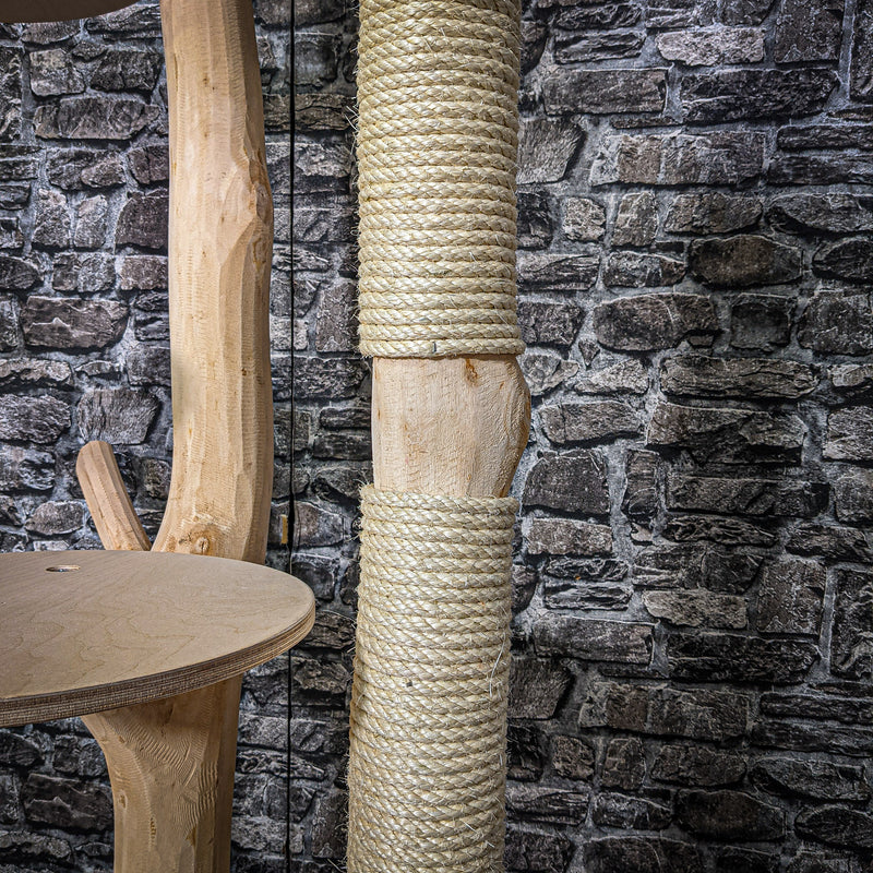 Naturkratzbaum 2790 Kratzbaum Natur Holz Design 204 cm hoch Katzenbaum