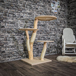 Naturkratzbaum 115 cm hoch Kratzbaum Natur Holz Design 2796 Katzenbaum