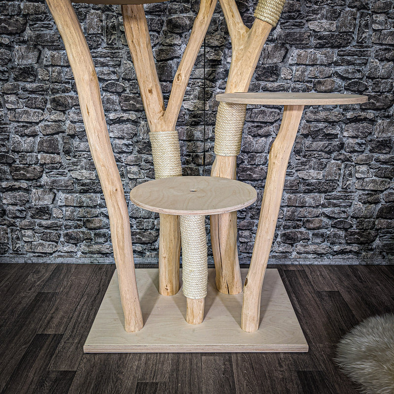Naturkratzbaum 175 cm hoch Kratzbaum Natur Holz Design 2797 Katzenbaum