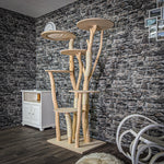 Naturkratzbaum 175 cm hoch Kratzbaum Natur Holz Design 2797 Katzenbaum
