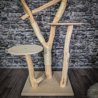 Naturkratzbaum 146 cm hoch Kratzbaum Natur Holz Design 2798 Katzenbaum