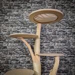 Naturkratzbaum 140 cm hoch Kratzbaum Natur Holz Design 2804 Katzenbaum