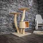 Naturkratzbaum 108 cm hoch Kratzbaum Natur Holz Design 2807 Katzenbaum