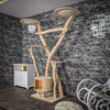 Naturkratzbaum 205 cm hoch Kratzbaum Natur Holz Design 2808 Katzenbaum