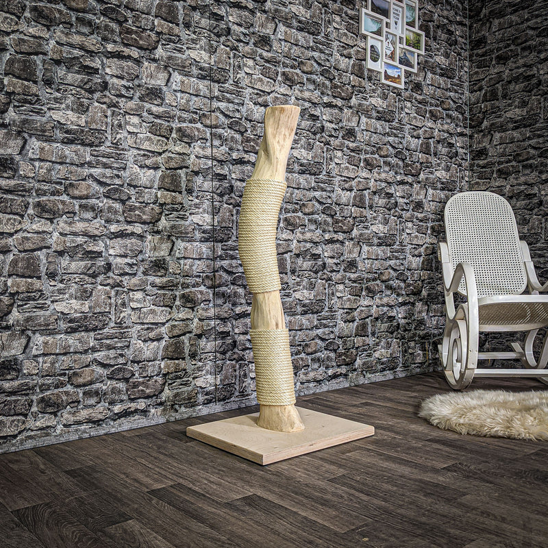 Kratzstamm 115 cm hoch Natur Holz Design Kratzbaum 2810 Naturkratzbaum