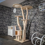 Naturkratzbaum 2811 Kratzbaum Natur Holz Design 226 cm hoch Katzenbaum