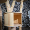 Naturkratzbaum 2811 Kratzbaum Natur Holz Design 226 cm hoch Katzenbaum