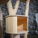 Naturkratzbaum 2811 Kratzbaum Natur Holz Design 226 cm hoch Katzenbaum