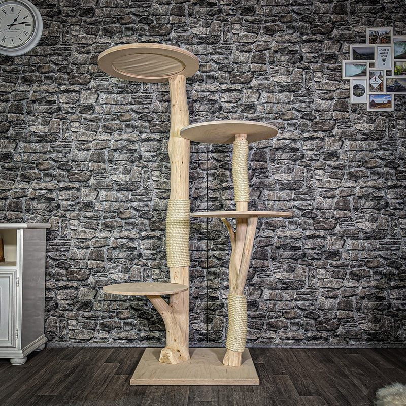 Naturkratzbaum 170 cm hoch Kratzbaum Natur Holz Design 2820 Katzenbaum