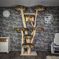 Naturkratzbaum 226 cm hoch Kratzbaum Natur Holz Design 2822 Katzenbaum