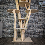 Naturkratzbaum 226 cm hoch Kratzbaum Natur Holz Design 2822 Katzenbaum