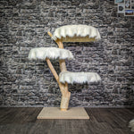 Naturkratzbaum 120 cm hoch Kratzbaum Natur Holz Design 2826 Katzenbaum