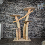 Naturkratzbaum 145 cm hoch Kratzbaum Natur Holz Design 2830 Katzenbaum