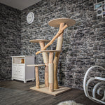 Naturkratzbaum 145 cm hoch Kratzbaum Natur Holz Design 2830 Katzenbaum