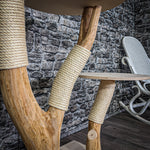 Naturkratzbaum 128 cm hoch Kratzbaum Natur Holz Design 2839 Katzenbaum