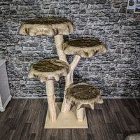 Naturkratzbaum 144 cm hoch Kratzbaum Natur Holz Design 2885 Katzenbaum